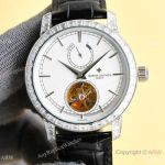 Copy Vacheron Constantin Traditionnelle Tourbillon Watch with Diamonds